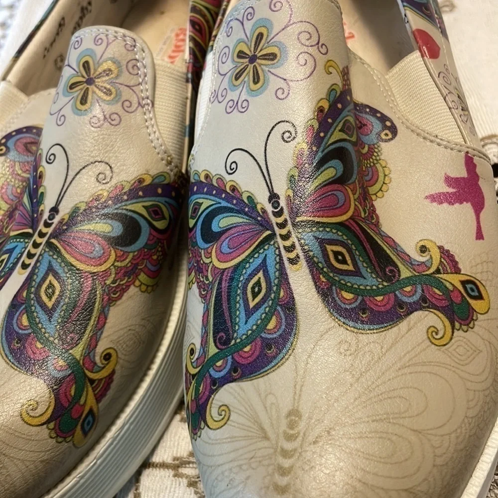 💐HOST Pick💐 Goby Taupe Butterfly Platform Shoes Size 40 - Picture 2 of 6